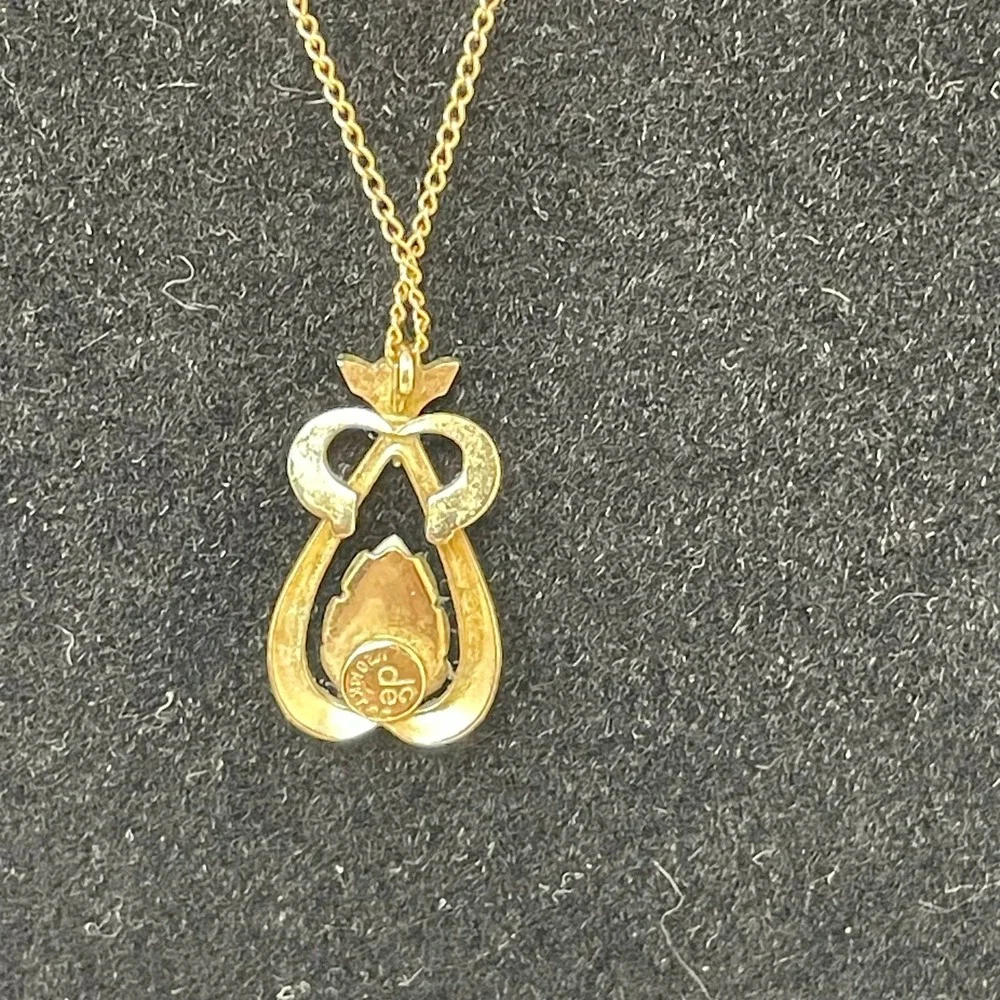 Vintage D.E.C. DEC D. E. C. 14K Gold Filled Opal Pendant Necklace 18 Inch